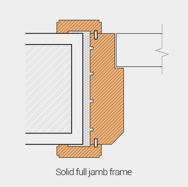Solid full jamb frame